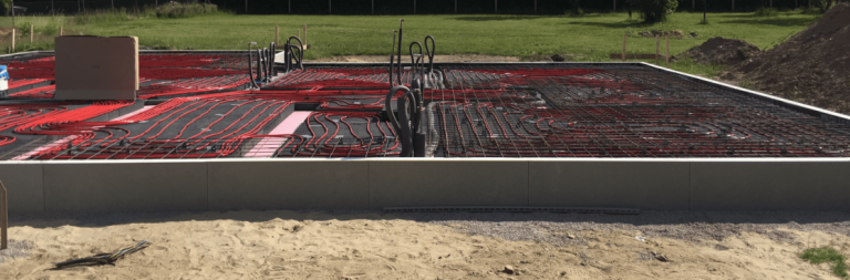 Fundament mit Fußbodenheizung